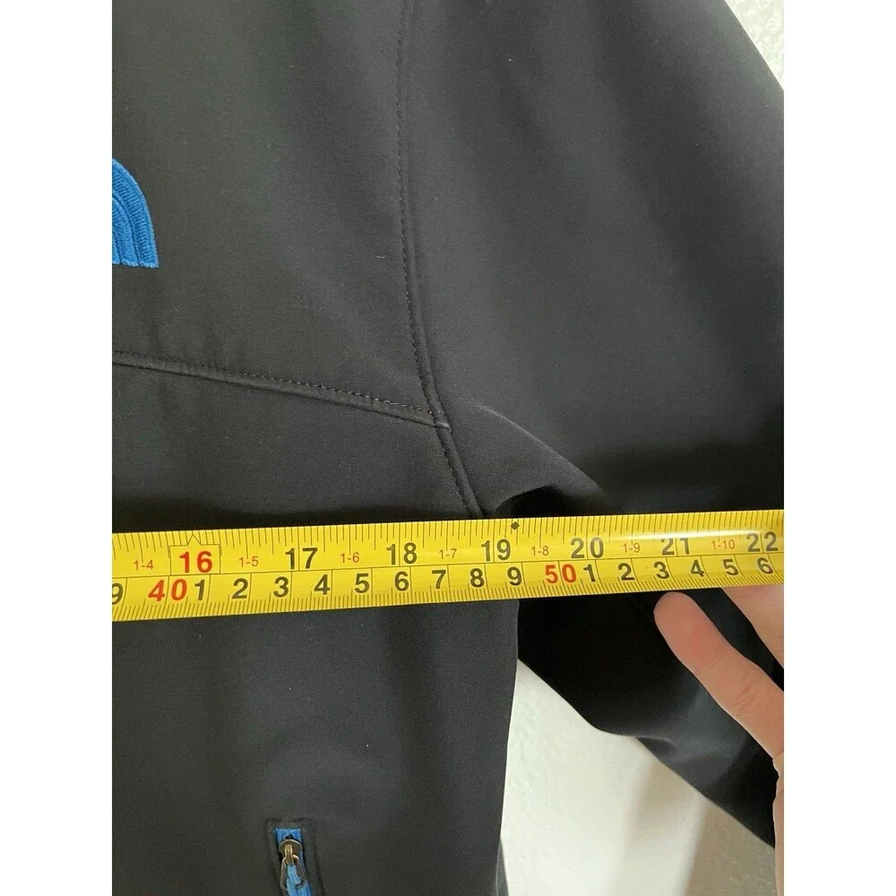 The North Face Apex Bionic Softshell Jacket Mens Medium Black Blue Full Zip